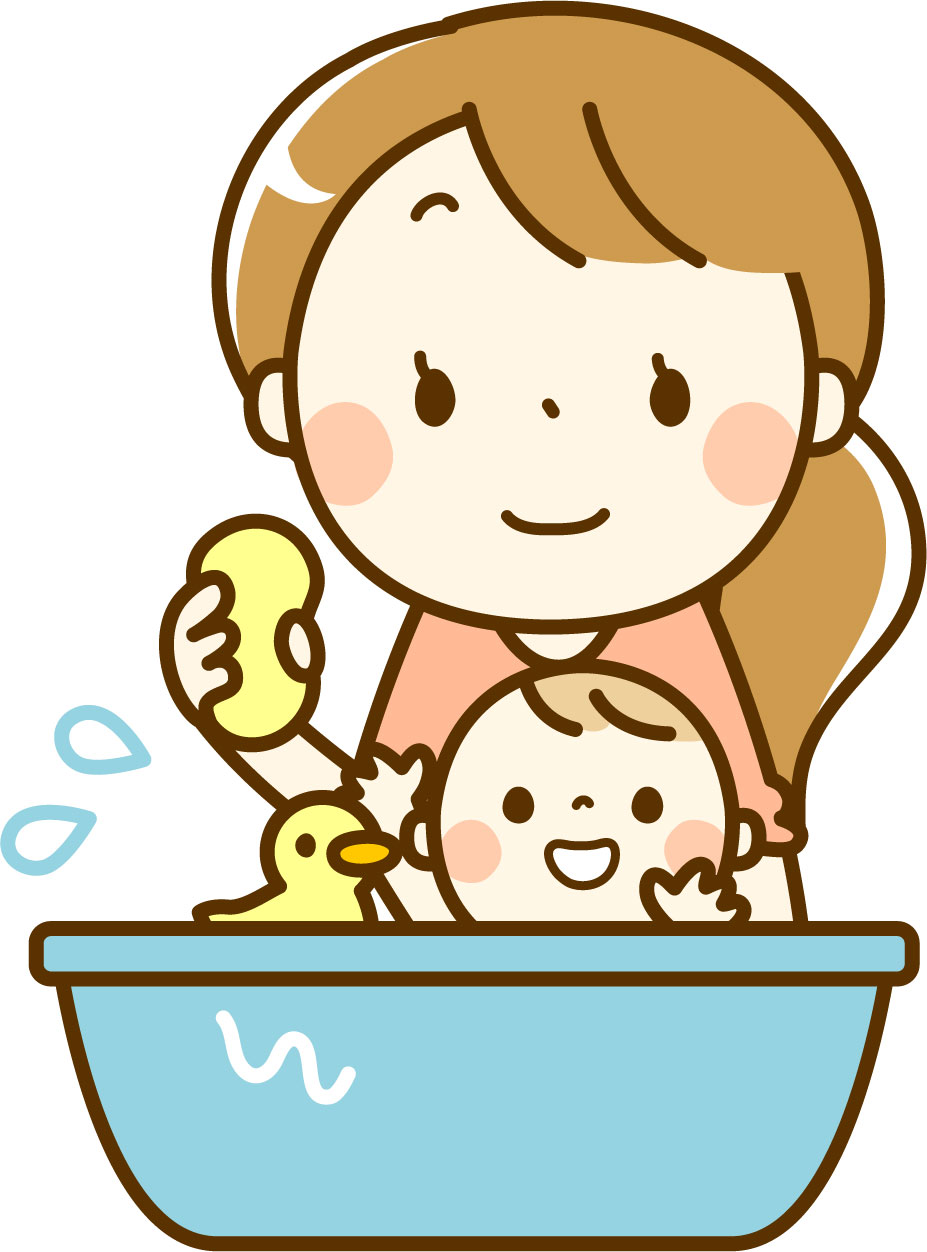 ママと赤ちゃんのお風呂