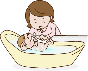 ママと赤ちゃんの沐浴